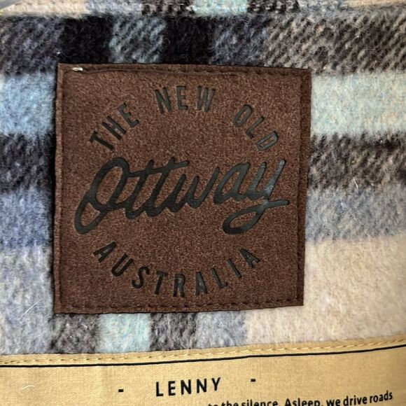 NWT Ottway the Label Australia Plaid Flannel Lenny Shirt Jacket Cotton Shaket S - Picture 4 of 11
